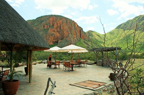Khowarib Lodge buitenterras